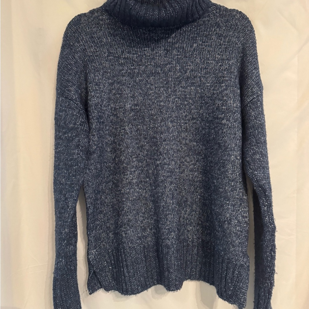 Banana Republic Factory Navy Heather Cowl Neck Sweater